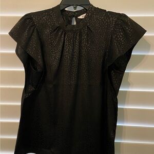 Nine West Black Textured Blouse